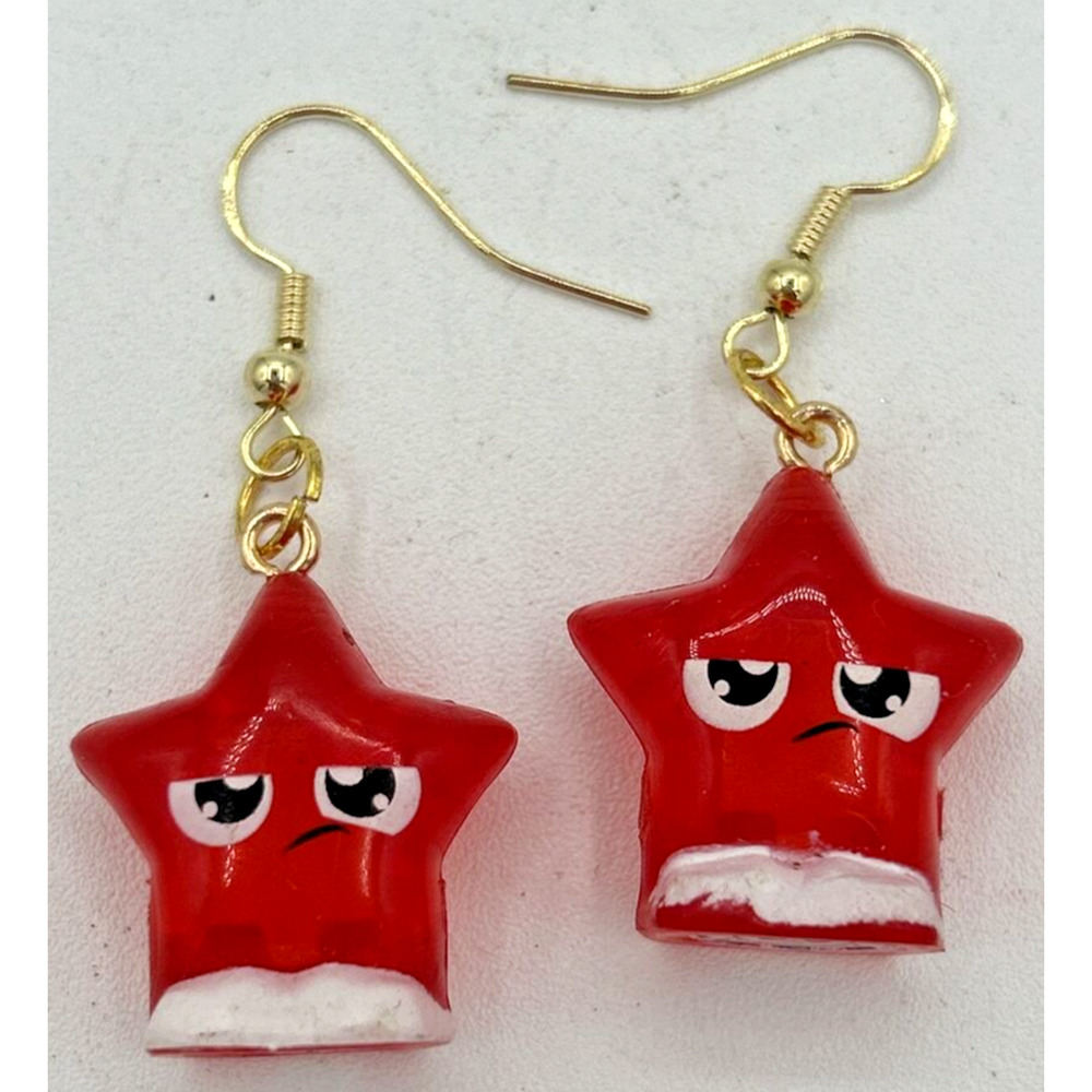 Cartoon Grumpy Star Charm Earrings Vending Charm Costume Jewelry C16
